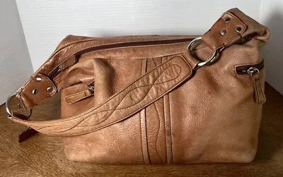 Osgood Marley Leather Shoulder Bag 12” Wide Purse Soft Pliable • $19.75