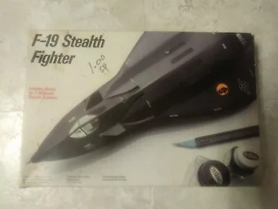 Testors Italeri F-19 Stealth Fighter 1/48 Model 595 Box VTG 86 Open Box Complete • $39.89