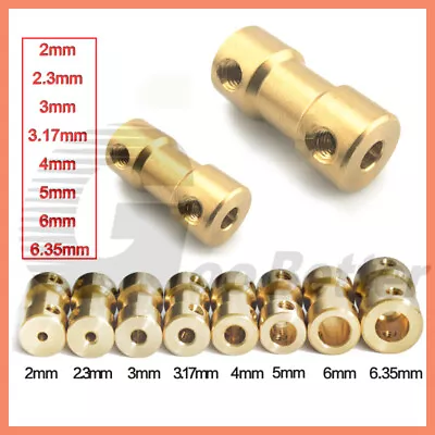 Brass Flexible Shaft Coupling Rigid Coupler Motor Connector CNC 2/3/3.17/4/5/6mm • $2.79