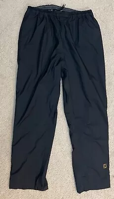 DryJoys By FJ FootJoy Black Golf Rain Lined Windbreaker Pants - Mens L 31” Ins. • $33.99