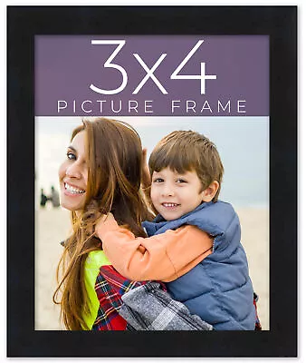 3x4 In Frame Black Real Wood Picture Frame Width 0.75 Inches | Interior Frame De • $17.95