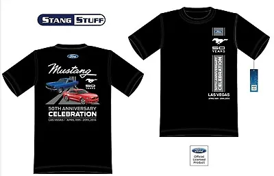 Mustang 50th Anniversary Celebration Official Event T Shirt Black - FREE SHIP!😎 • $12.50