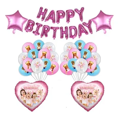 Roblox Girls Gaming Latex Foil Birthday Party Balloons Decoration Set. • £16.99