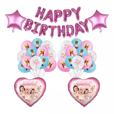 Roblox Girls Gaming Latex Foil Birthday Party Balloons Decoration Set. • £16.99