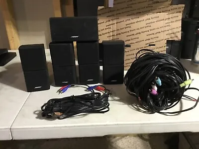 5 Bose Acoustimass Lifestyle Double Cube Speakers Black Horizontal Center  • $229.99