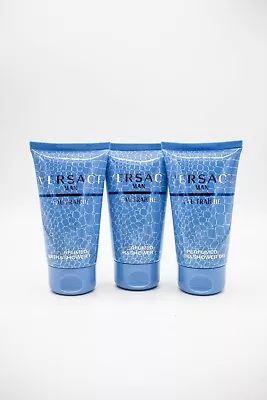 Versace Man Eau Fraiche 1.7 FL OZ / 50 ML PERFUMED SHOWER GEL NEW - 3 PACK • $30