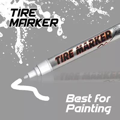 WHITE Tire Tyre Paint Marker Pen Car Motorcycle Tread Waterproof Fit Yamaha • $7.86