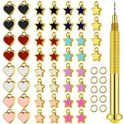 Nail Jewelry Rings With Nail Piercing Tool Hand Drill Golden Color Charms • $12.40