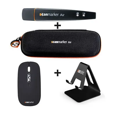 Scanmarker Air Pen Scanner + Original Case + Phone Stand + Wireless Mouse Bundle • $184