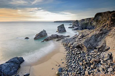 Landscape Photography Print Bedruthan Steps Padstow Cornwall • £21.99