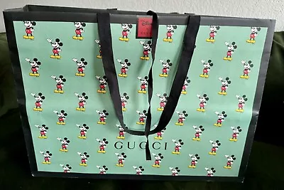 GUCCI Large Shopping Gift Bag Disney Mouse ￼Design 18.75 L X 14.25 H X 3.25”W • $25