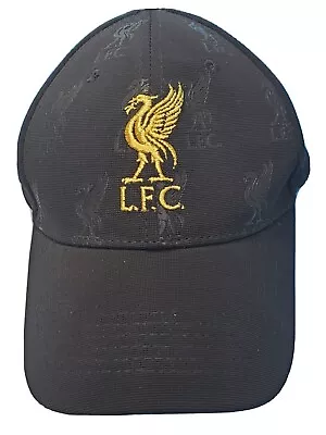 $18 • Buy Liverpool LFC Football Club Soccer Hat Cap Black Gold Liverbird Logo World Cup