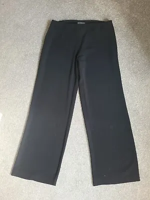 £10 • Buy OSKA Ladies Black Wide Leg Trousers Size 3 12/14 Palazzo Stretch