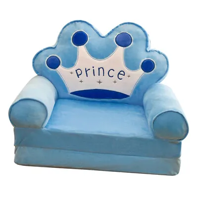 Cartoon Child Kids Fold Sofa Cover Home Washable Armchair Slipcover Crown_2 • £16.30