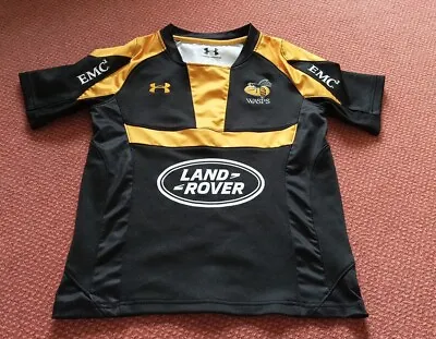 2016 Under Armour London Wasps Rugby Union Rugby Shirt Size YSM Age 7-8 Years  • £9