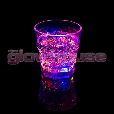 Light Up Whiskey Glass Flashing Tumbler LED Drink Party • £6.95