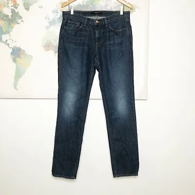 J Brand Jeans Size 29 Logan Boyfriend Hung Up Wash Blue 100% Cotton Mid Rise • $33.99