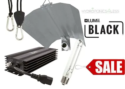 £82.99 • Buy 600w LUMii BLACK Dimmable Digital Ballast Grow Light Kit HPS Dual Spectrum Bulb