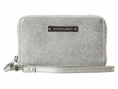 Gift Vince Camuto Women's Vivi Indexer Wristlet Clutch Wallet Cell Case Silver • $42.99