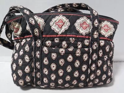 VERA BRADLEY LITTLE BETSEY CLASSIC PAISLEY BLACK RETIRED USA Made Bag Purse • $19.99