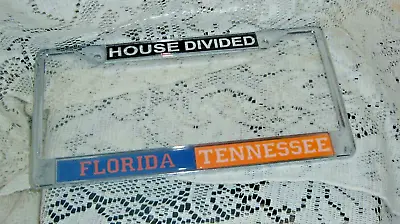 Florida / Tennessee House Divided Chrome License/tag  Plate Frame 6  X 12  New • $20.99
