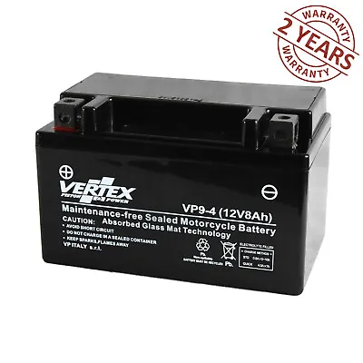 Honda CBR 400 NC23 Tri-Arm 1988 VP9-4 Vertex Battery AGM 12V YTX9-BS • £29.95