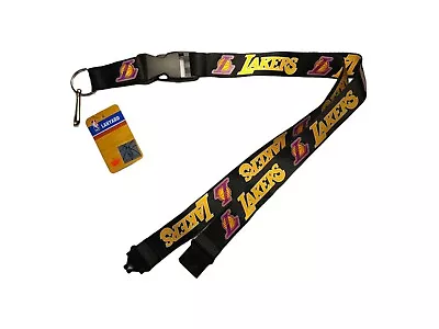 LA LAKERS NBA Lanyard Clip Neck Tag Keychain For ID Keys Ticket Holder • $8.99