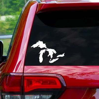  Michigan Great Lakes Silhouette 4  Decal Window Sticker - 28 Different Colors! • $2.99