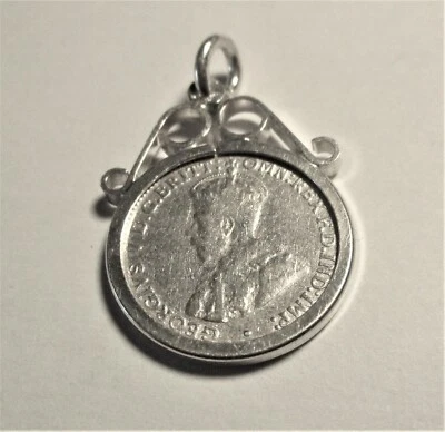 £6.99 • Buy Silver Vintage Charm Bracelet Charm George V 1926 3d Coin Australian In Mount