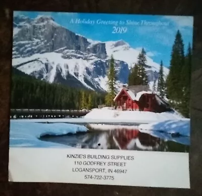 Pretty Scenic Paper Calendar  A Holiday Greeting To Shine Throughout 2019  NEW!  • $2.99