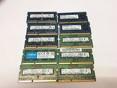 LOT 10 4GB 40GB (10x 4GB) Assorted DDR3L-1600 PC3L-12800 Laptop SODIMM RAM • $15.99