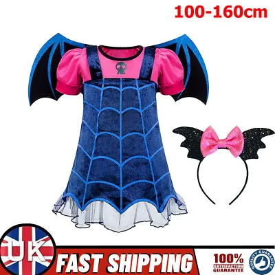- Halloween Kids Girls Vampirina Cosplay Costume Party Fancy Dress Vampire Prop • £16.99