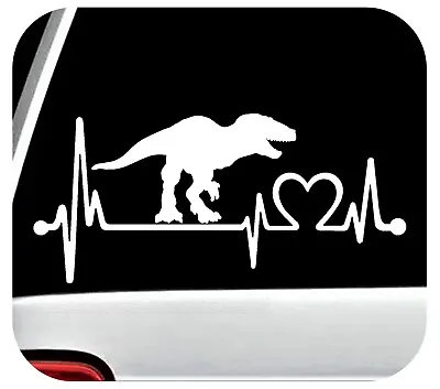 Tyrannosaurus Rex T-Rex Dinosaur Decal Sticker Heartbeat Lifeline Love My BG2040 • $3.96