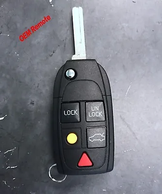 OEM Volvo C30 C70 S40 S60 S80 V50 V70 LQNP2T-APU Flip Key Fob Remote • $26.93