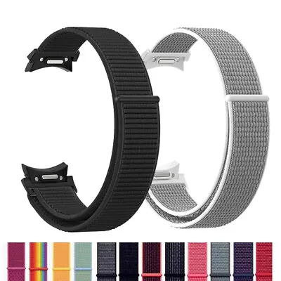 Woven Nylon Sport Loop Watch Band Strap For Samsung Galaxy Watch 5 6 40mm 44mm • $27.38