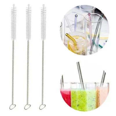Nylon Straw Cleaner Cleaning Small Brush For Drinking Pipe Tube Baby Milk Bottle • £1.67