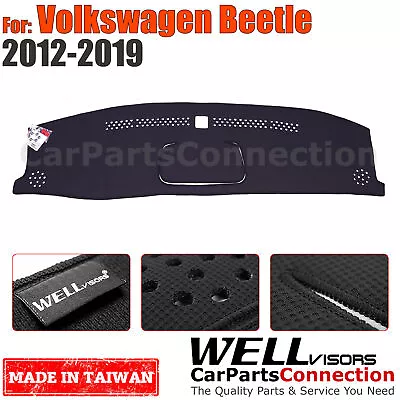 Wellvisors Dash Mat Dashboard Cover For Volkswagen 2012-2019 Beetle Black • $56.99