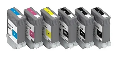 6 Ink For Canon Imageprograf IPF510 IPF605 IPF610 IPF650/PFI102 MBK/ BK/C / M • £144.56