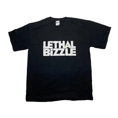 Vtg Y2K Gildan Lethal Bizzle Big Graphic Print TShirt UK Large Preshrunk • £8.59