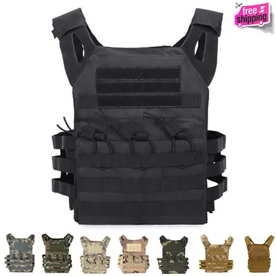 New Molle Tactical Military Vest Combat Plate Carrier Fishing Hunting Paintball • $44