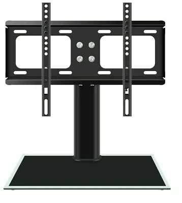 For LG 37LF66 - ZE.AECLLJG Table Top High Gloss Glass TV Stand Black • £34.99