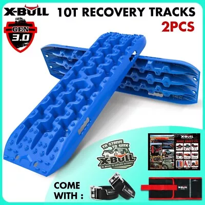 X-BULL Recovery Tracks Boards Sand Tracks Mud Blue Truck/Off Road 1 Pair 4x4 4WD • $94.90