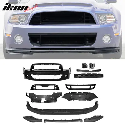 Fits 10-14 Ford Mustang Front Bumper Cover GT500 Style Conversion W/ Grille Lip • $609.99