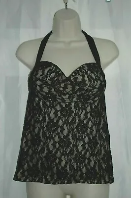 Beautiful Victoria's Secret Miraculous Bra HalterTop Size 34C Black Lace - NEW • $49.95