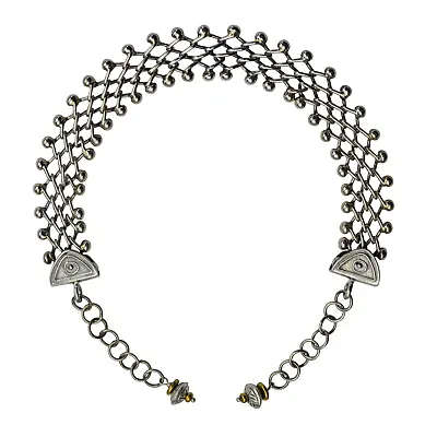 Tabra Jewelry 925 Sterling Silver Hand Woven Wide Mesh Anklet Connector Chain • $354.40