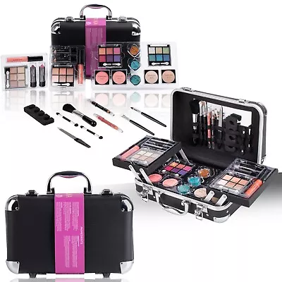 Black Beauty Makeup Set Kit Eyeshadow Blushers Lipsticks Palette Professional 8 • $10.50