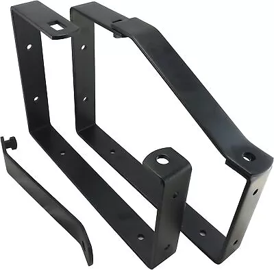 2 Pack Universal Lockable Wall Ladder Rack Brackets Secure Storage Black • £11.49