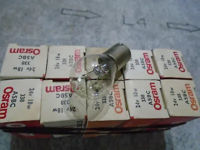 OSRAM 24 Volt 18 Watt SBC 338 BULBS X 10 Commercial Vintage Classic NOS FREEPOST • £11.99