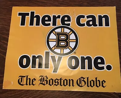 ORIG. Vintage Boston Bruins / Boston Globe 2 Sided Advertising Poster 11” X 14” • $34.99