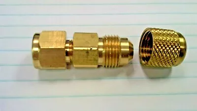 Vacuum Pump Adapter 1/2  FM ACME X 3/8  M Flare W/ Cap • $8.95